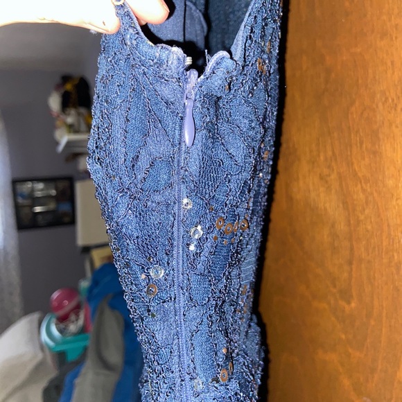 Blue Sequin Dress - Picture 6 of 8